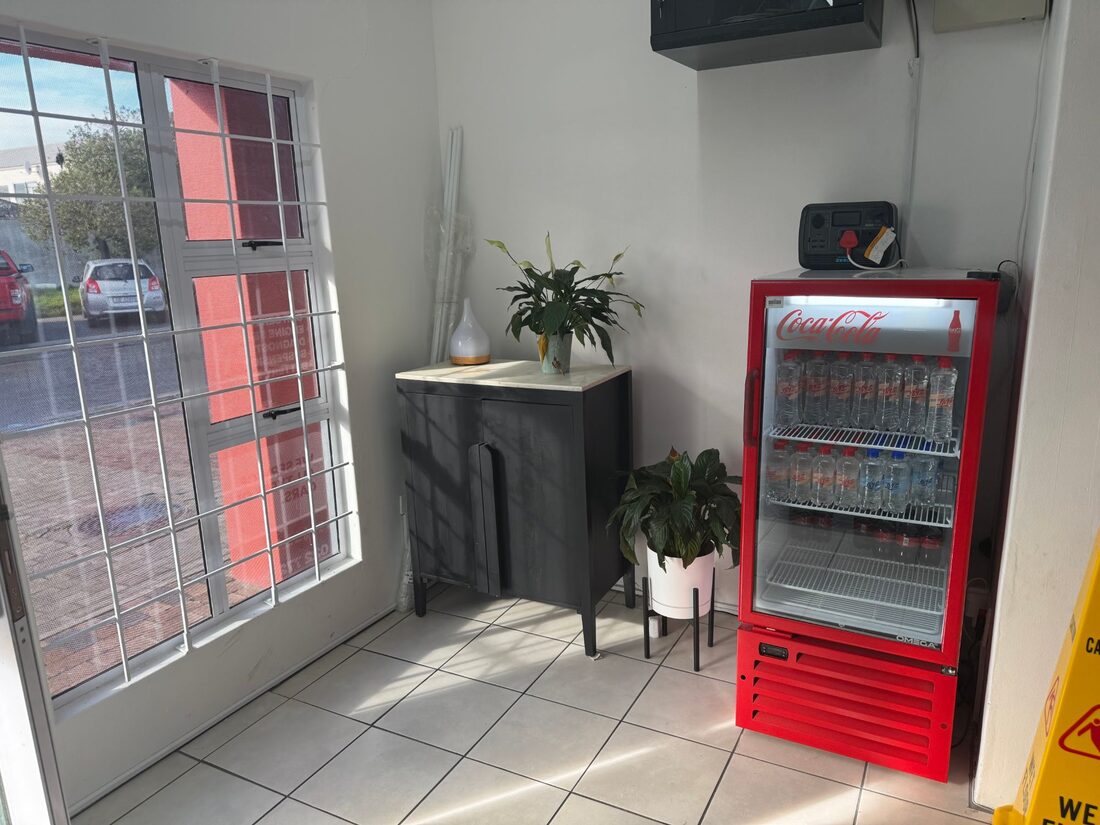 Cold drinks fridge in the waiting lounge